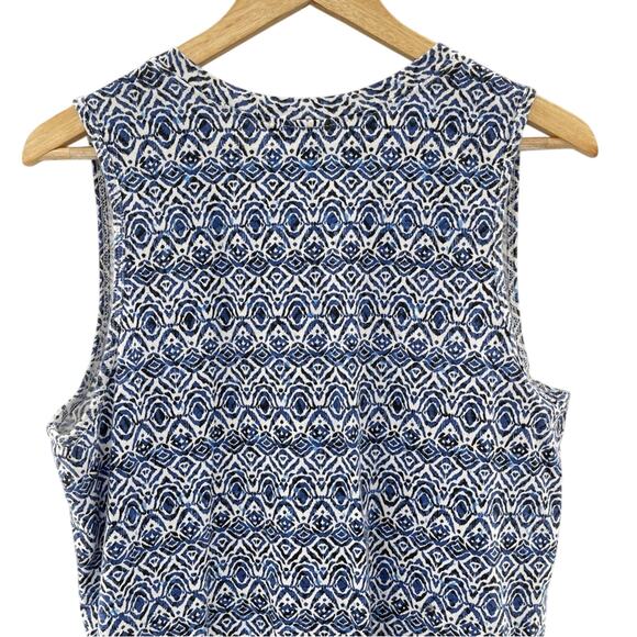 Anthropologie T.la Blue Breezy Tunic Sleeveless Hi-lo Hem Cotton Tank Top Size L - Picture 6 of 11